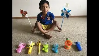 Toddler TOY FAN collection |Saju plays with his fan collection