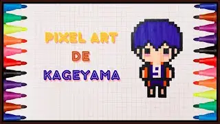 C&oacute;mo Dibujar a KAGEYAMA en Pixel Art | Paso a Paso y F&aacute;cil 🎨🏐