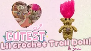 AH! Cutest crochet Troll Doll & Solas | Crystal Spriggan troll idea