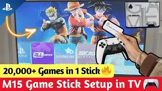 Retro M15 Gaming Stick Unboxing & Review 🎮 | PS5 Mini Console with 20,000+ Games