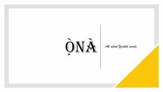 How to say ROAD in YORUBA