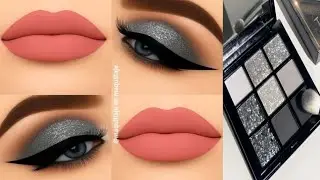Natural grey eye makeup tutorial Step by step easy eye look Hoorain Fatima vlog 