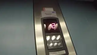 Nice 2001 Kone MonoSpace MRL traction elevators @Sadamarket, Tallinn, Estonia