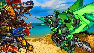 Ptera Green - Striker - Lv 66 - VS Expert - Dino Robot Battle Arena
