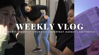 WEEKLY VLOG | 38 weeks pregnant + workout with me + makeup + abstinence +more