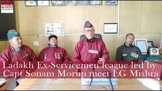 Ladakh Ex-Servicemen league led by Capt Sonam Morup meet LG Mishra