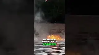 Burning Car Underwater  Jaw Dropping Firefighter Strategy Revealed! #electricvehicle #fire #shorts