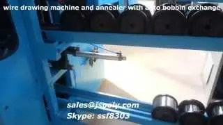 zinc coat brass wire drawing machine & annealer with auto bobbin exchange