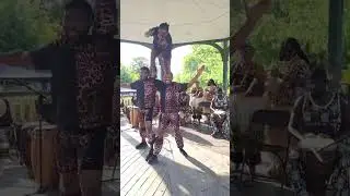 Ruskin Park Summer fete 2025. Niimei drumming  and Dance & Enoch The PartyMan Entertainments 