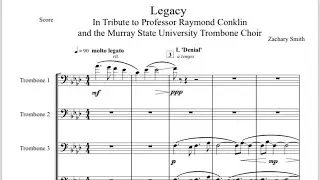 Legacy for Trombone Octet by Zach Smith (with score)