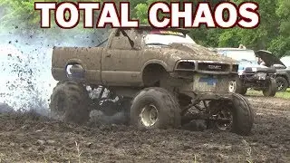 TOTAL CHAOS GMC Mudding At BFE Mud Bog 2017