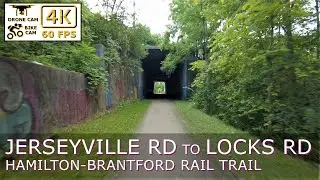 Hamilton-Brantford Rail Trail 🚴‍♀️🌿 | Bike Ride from Jerseyville to Locks Road, Brantford, Ontario