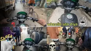 First vlog mai wheeli mar diya 💀 #vlogs #motovlogger #youtubevideo #viral 