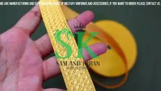 Military Gold Mylar Bias and Stand Braid Lace, Military Gold Braids Wholesale, Gold Mylar Lace Braid