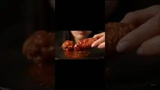 Can You Hear This Crunch?#asmrshorts #crispychicken #mukbangasmr #crunchsound #narrationfree