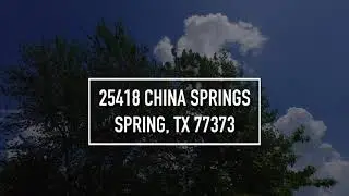 25418 China Springs, Spring, TX 77373