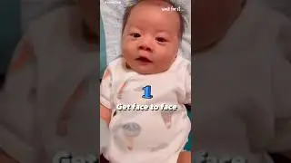 How to talk to your 0 to 2 month old newborn baby #babytalk #babyspeech #speechtherapy #babytalking