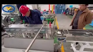 36mm Pilot Twin  Screw Extruder For Polymer Blending PC+ABS/ PA+ABS CPE+ABS With Water Stand Cutter