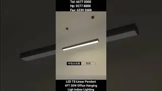 LED T8 Linear Pendant 4FT 30W Office Hanging Light Indoor Lighting