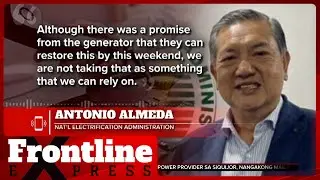 Power provider sa Siquijor, nangakong maibabalik ang kuryente sa weekend | Frontline Express