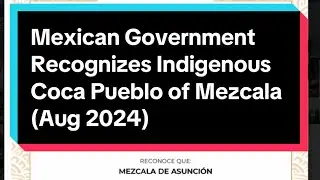 Mexican Government Recognizes Indigenous Coca Pueblo of Mezcala