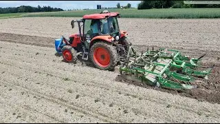 Kartoffeldämme anhäufeln mit Dyker zur Reduktion von Erosion mit Kottmann Kartoffeln