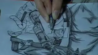 Sharlto Copley Drawing - District 9 - Wikus van de Merwe