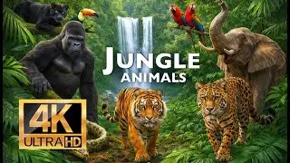 JUNGLE ANIMAL DISCOVERY THERAPY AND RELAZING SOUND / 60FPS 4K ULTRA HD #4K #ANIMALS