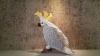 3D Origami Kakadu Papağanı Yapımı (3D Origami Cockatoo  Parrot)