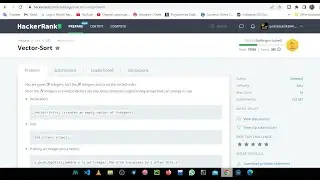 Hacker Rank Solution || Vector Sort | Vector Sort Hacker Rank Solution | Hacker Rank | Code Infinity