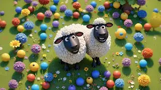 Four Snuggly Lambs Learn to Share | Sharing Song for Kids | Educational Nursery Rhymes
