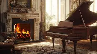 Warm Fire Sounds with Healing Piano &ndash; Ambient Music for Study, Work, and Inner Peace