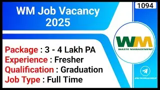 WM Job Vacancy 2025 | Full Time Jobs | Junior Analyst Job | MNC Company Jobs