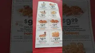 Popeyes Chicken 41st street and 102 street- Tulsa Oklahoma- Popeyes chicken coupon/mail box coupon