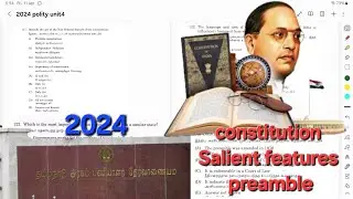 2024 tnpsc pyq 9 - polity pyq, introduction of Constitution, Salient features, Preamble