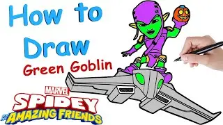 How To Draw GREEN GOBLIN from Spidey and Friends
