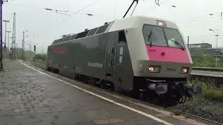 Siemens ES64P Prototyp PCW 8 BR 215 mit Wiebe-Zug und Baureihe 115 mit Autozug-Wagen