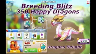 Last Chance Alpha Gemini Dragon | Breeding Blitz and Complete 350 Happy Dragon |  Dragons Delight