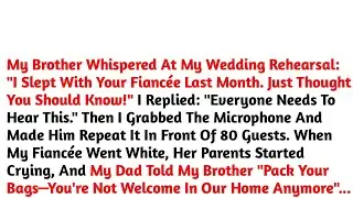 My Brother Whispered At My Wedding Rehearsal   I Slept With Your Fianc&eacute;e Last Month   Reddit Stories