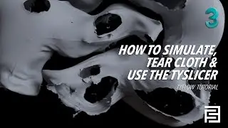 How to simulate , tear cloth and use the tyslicer | Tyflow Tutorial