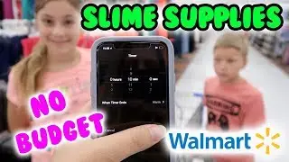 NO BUDGET SLIME Supplies Shopping Challenge 🌸😊10 Minute Shopping Spree!!!