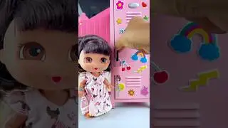 SATISFYING WITH UNBOXING BARBIE DORA LOCKER SET TOYS ASMR #shorts