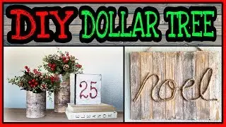 Dollar Tree DIY Christmas / Rustic Farmhouse Christmas DIY Decor
