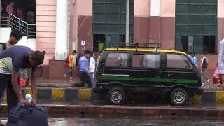 Cabbies and auto drivers protest against app based cab services