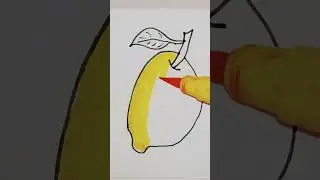 Lemon #shortsvideo #drawing #easy #cartoon #cute #coloring #art #lemon
