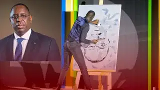 Boubou design dessine macky sall, un parfait artiste / Boubou design draws macky sall, he is strong