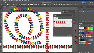 Adobe Illustrator - String Lights with Pattern Brush
