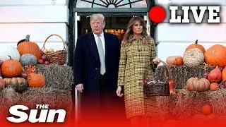 The Trumps celebrate Halloween at the White House | LIVE