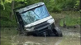 Just another day mowing the pond