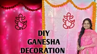 How to make traditional backdrop at home |DIY vinayakudu|Festival Decoration|@Jaanu's Space